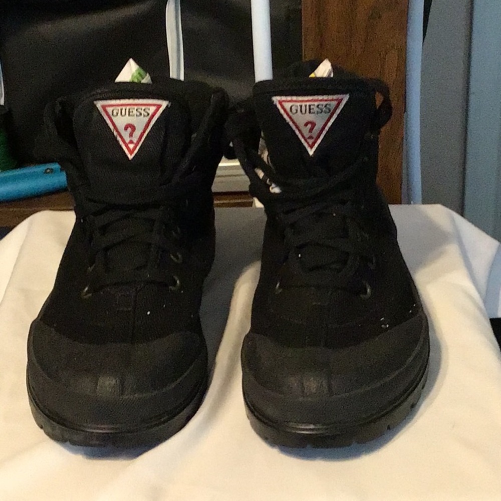 black ankle high shoes